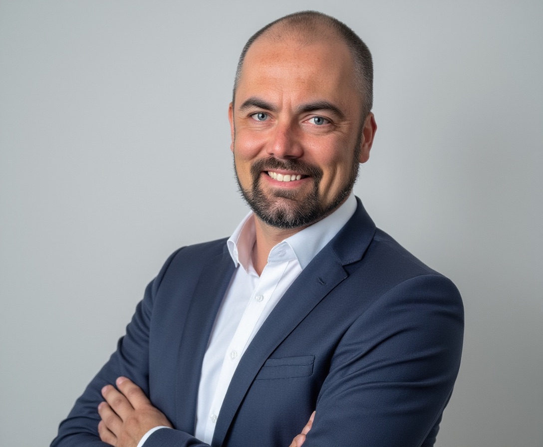 Jens Paul im dunkelblauen Sakko und weißen Hemd